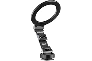 NEEWER Magnetic Tripod Phone Mount Cold Shoe Adapter, Aluminum Compact Lightweight Portable Phone Holder Attachment for Camer