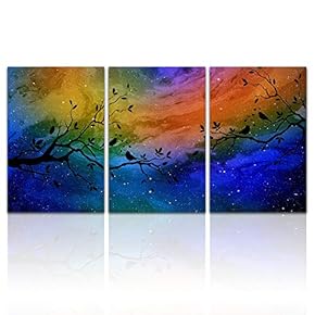 signwin 3 Piece Canvas Wall Art Beautiful Scenery...