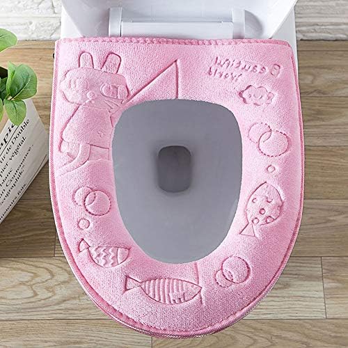 バスルーム 暖かい 便座カバーパッド かわいい 漫画 ぬいぐるみ 厚く 便座カバー 柔らか 便座シート ファスナー