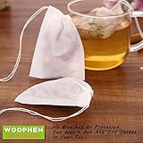 Woophen Disposable Tea Filter Bags, 3.5 × 4 Inch, 200 Pieces