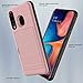 Leptech Galaxy A20 Case with Soft TPU Screen Protector, Wallet Credit Card Holder Dual Layers Heavy Duty Protection Phone Cover Case for Samsung Galaxy A50/A20/A30 (Rose Gold)