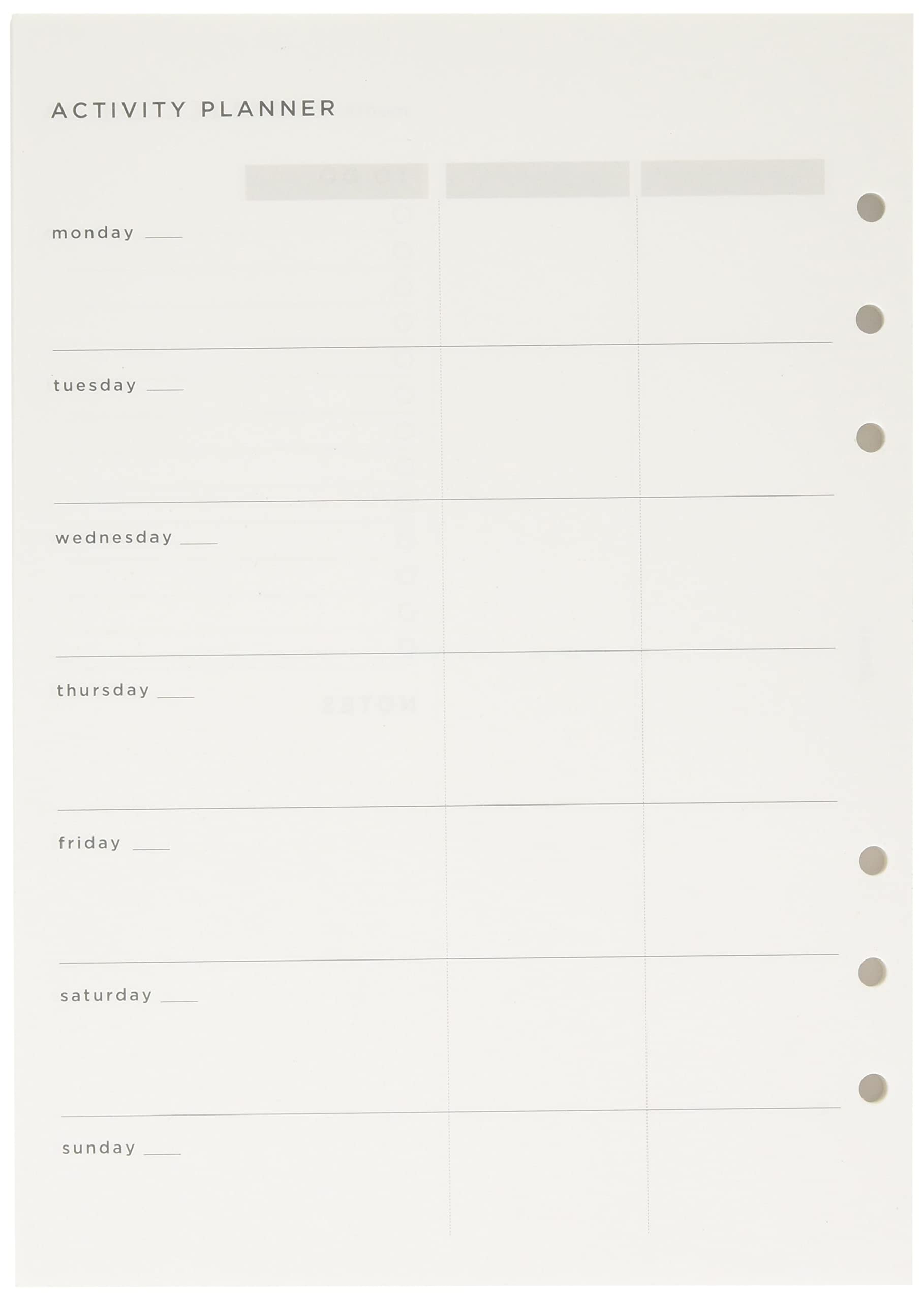 2021 Filofax A5 Organiser Activity Planner Refill