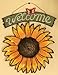 Bonlting 12x15 Vintage Hanging Butterfly Sunflower Welcome Sign Sunflower Decor for Door Hanging Home Decor