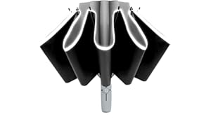 BAODINI Inverted UV Umbrella for Rain and Sun Medium Size UPF 50+ Rverse Compact Umbrella Auto Open Close