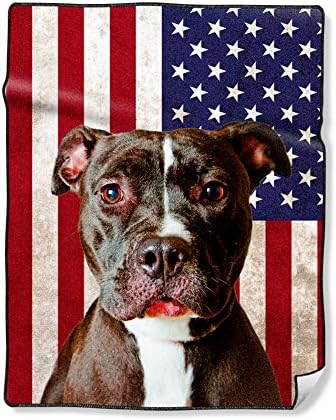 Personalized Blankets with Pictures - American Pit Bull Terrier Dog 40X50 inch