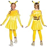 Pokemon Pikachu Costume for Girls, Deluxe Character Outfit