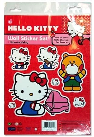 Amazon Com Hello Kitty Wall Sticker Kit Toys Games