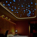 Fluorescent Stars Wall Sticker, Oksale 17.7 x 23.6 Inch, Glow In The Dark Kids Bedroom PVC Wallpaper Home Decor Removable Applique Papers Mural