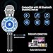 weird tails Wireless Karaoke Microphone, Handheld Bluetooth Microphone with Speaker and Light Echo Mic Portable Karaoke Player for Kid Adult Girl Home Party Singing Birthday Gift (Black)