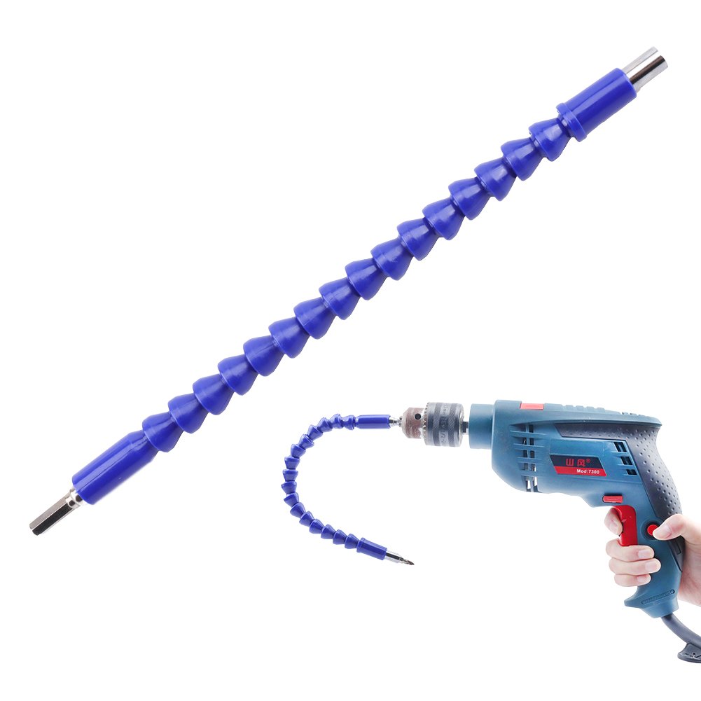 SUYIZN 2Pcs Flexible Drill Bit Extension with Screw Drill Bit Holder, Hexagon Drill Connection Size of 1/4 Inch