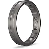 Enso Rings Thin Contour Silicone Ring – Stackable Multi Color Unisex Wedding Engagement Band – Thin Minimalist Band – 4.70mm, 1.83mm Thick