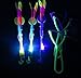 12 pieces Large Size Amazing Led Light Slingshot Arrow Rocket Helicopter Flying Toy Party Fun Gift Elastic