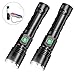 Rechargeable Flashlight, Magnetic Flashlight Power Bank In One, Super Bright COB Work Light T6 LED Torch, Zoomable, Water Resistant, 6 Modes for Camping Hiking Emergency 2 Pack