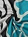 Allegra K Women Short Batwing Sleeve Flower Pattern Tunic Shirt L Turquoise