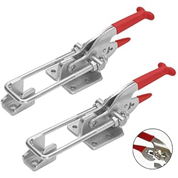 Accessbuy 2-Pack 2000lbs Capacity Heavy Duty Adjustable Latch U Bolt Self-lock Toggle Clamp (2PCS)