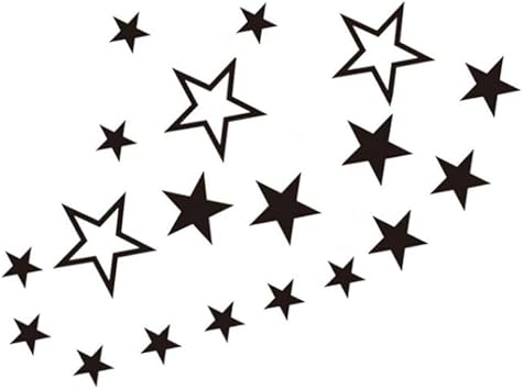 Amazon Com Bonwete Acrylic Stars Wall Stickers Mirror Stickers