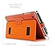 Snugg iPad Mini & Mini 2 Case - Smart Cover with Flip Stand & Lifetime Guarantee (Orange Leather) for Apple iPad Mini & Mini 2 with Retina