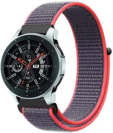 Routinfly Compatible with for Samsung Galaxy Watch 42mm 46mm, Fashion Soft Lightweight Breathable Nylon Hook&Loop Sport Strap Replacement Bands for Samsung Galaxy Watch