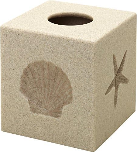 India Ink Rustic Shell Tissue Box One Size Sand