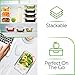 PrepNaturals Glass Food Storage Containers with Lids - Leakproof Meal Prep Container - Bento Box for Lunch - Dishwasher, Microwave, Oven & Freezer Safe (Multi-Compartment)