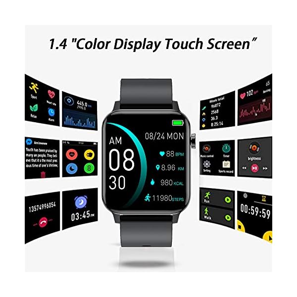 andfive Smart Watch, Fitness Tracker with 1.69" Touch Screen, Heart Rate Monitor, IP68 Waterproof Pedometer Step Counter Watch,with Sleep Monitor,Sports Smartwatch for Men Women for Android iOS