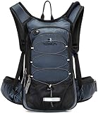 REINOS Hydration Backpack with 2L Bladder for Men & Women, Daypack with Thermal Insulation | Great for Hiking, Running, Cycling, Camping, Skiing, Outdoor Activities (Navy)