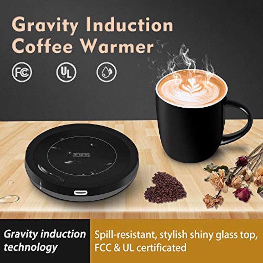 Smart Coffee Warmer, Auto On/Off Gravityinduction Mug For Office Desk