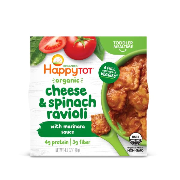 HAPPY TOT ORGANIC RAVIOLI LOVE MY VEGGIES BOWL, 4.5 OZ