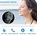 True Wireless Earbuds, 20H Playtime, Volume Control, Bluetooth Headphones 5.0 Mini Stereo Headset with Microphone, IPX5 Sweatproof, Hi-Fi Sound, in Ear Earphones with Portable Charging Case Black