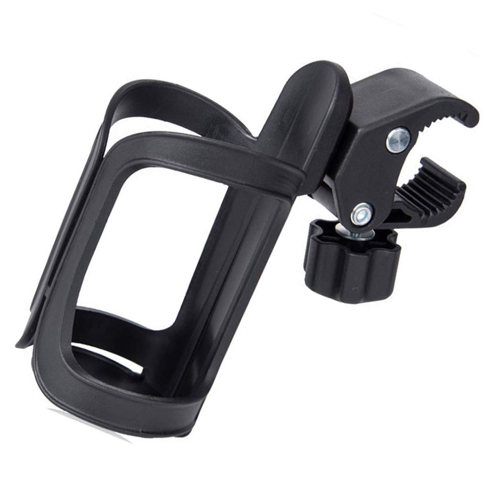 VOANZO Bike Bottle Holder, Black Bicycle Cup Holder 360 Degrees Rotation Cycling Water Bottle Cages; fit Bicycles, Mountain Bikes, Prams and Wheelchair