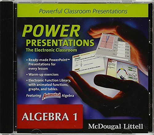 Holt McDougal Larson Algebra 1: Power Presentations: The Electronic Classroom CD-ROM