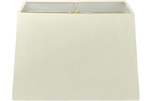 Royal Designs, Inc. Rectangle Hardback Lamp Shade, HB-613-14EG, Eggshell, (6 x 12) x (8 x 14) x 10