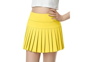 QooNoo Girls Pleated Tennis Skirts with Shorts Athletic Skirt with Side Pocket High Waist Active Skort for Girl Youth Kids