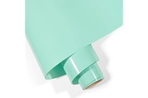 Gatichetta Heat Transfer Vinyl Roll, Pastel Iron on HTV 12" x 6FT, Smooth PU HTV for T-Shirts, Fabris, DIY Designs, Compatiable with Heat Press Machines, Baby Blue