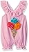 Mud Pie Baby Girls' Bubble Romper, Ice Cream, 3-6 Months