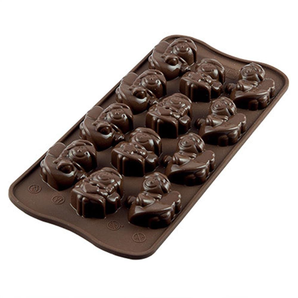 silikomart - SCG27 Choco Angels - Silicone Chocolate Angels Mould, Brown