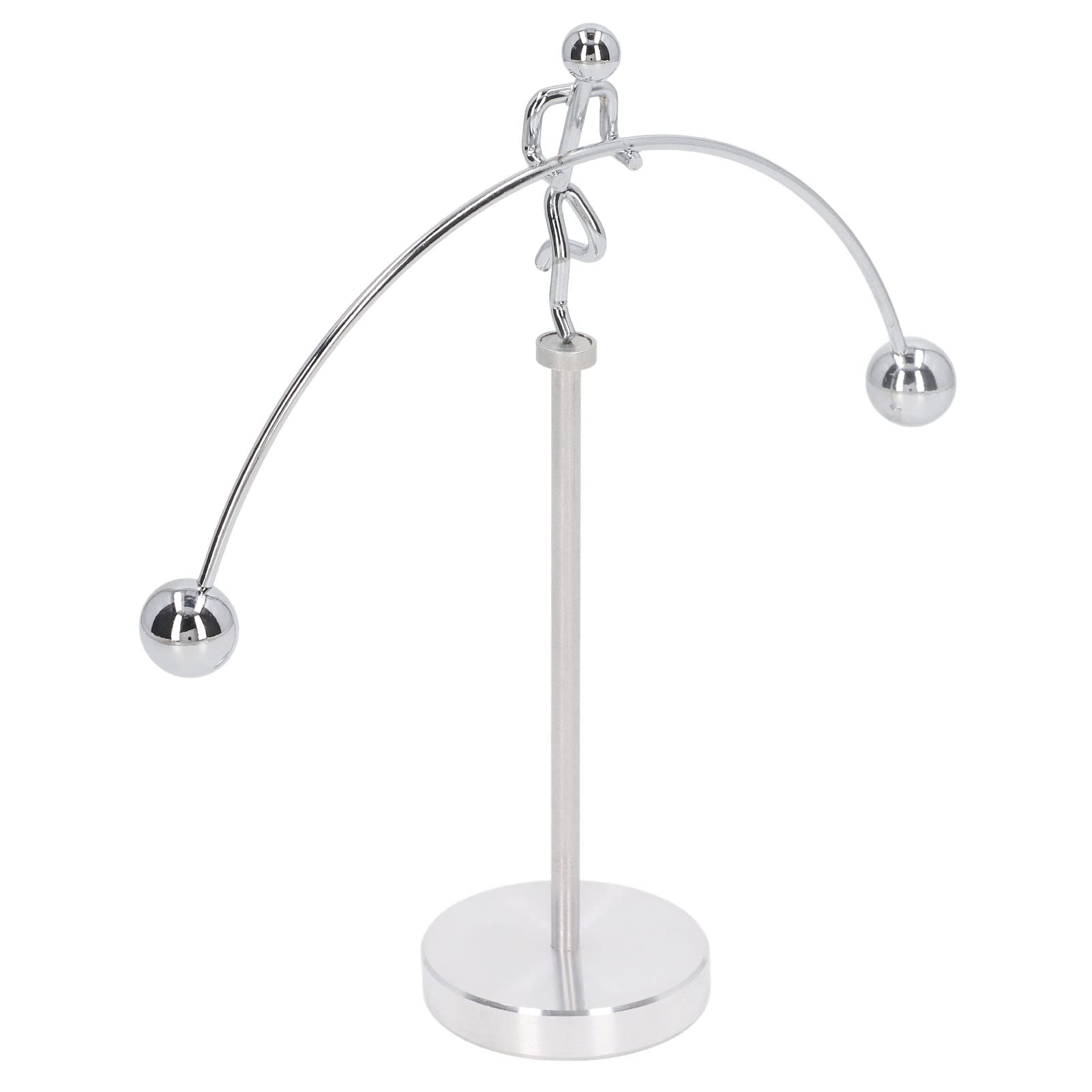 Alomejor Steel Weightlifter Balance Toy – Rotating Tumbler Desk Decoration for Adults & Kids, Stress Relief Fidget Toy, Office Home Decor, Fun Balancing Figure Toy