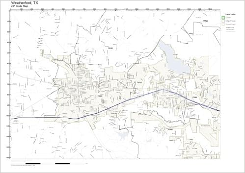 Weatherford Zip Code Map Zip Code Wall Map Of Weatherford, Tx Zip Code Map Laminated: Office Products