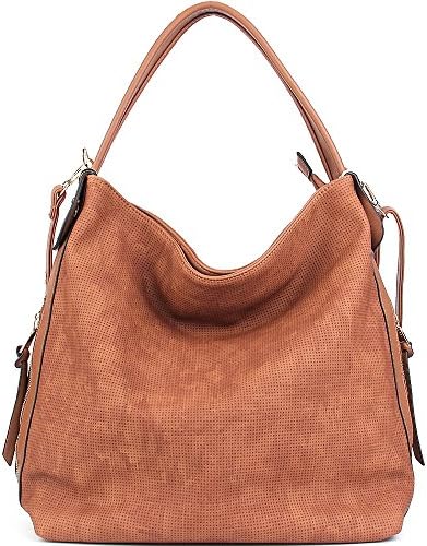 UTAKE Women Handbags PU Leather Handbags for Women Shoulder Purses Hobo Bags UT115 Brown