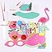 Summer Party Photo Booth Props Kit Flamingo Pineapple for Tropical Luau Tiki Party Supplies SUNBEAUTY,12 Pieces