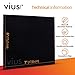 Microfiber Cleaning Cloths [Black] - vius Premium Microfiber Lens and Screen Cleaner Cloths for All LCD Screens, Computers, Lenses and Delicate Surfaces (20 Pack)