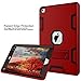 TIANLI Three Layer Heavy Duty Shockproof Protective Hybrid High Impact Resistant Cover with Kickstand for A1893/A1954/A1822/A1823,Red