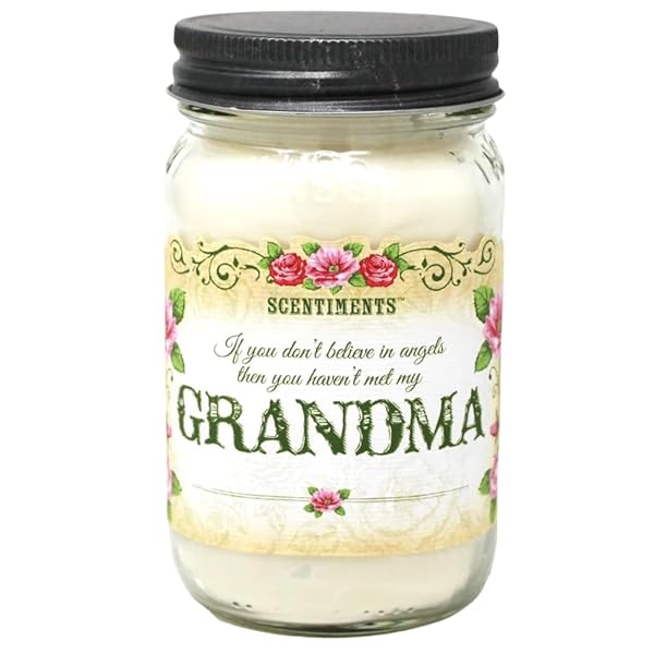 SCENTIMENTS GRANDMA GIFT CANDLE VANILLA SCENTED FRAGRANCE 16OZ...