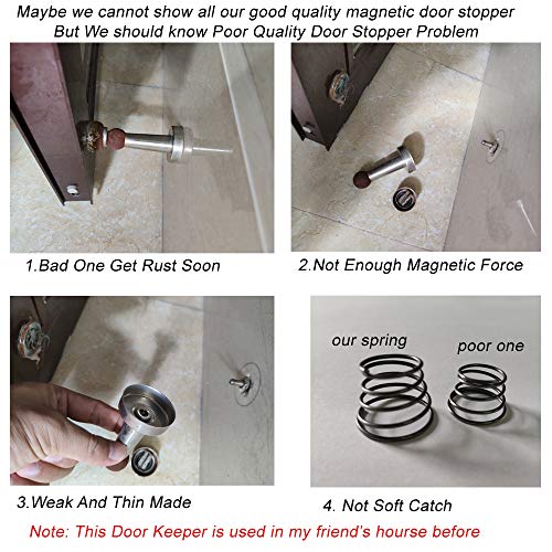 Door Stop to Keep Door Open Brushed Nickel Stainless Steel