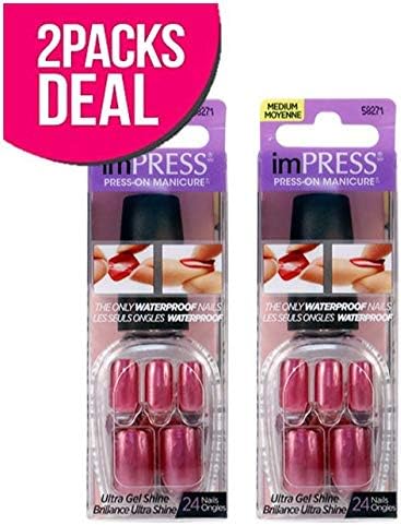 2-PACK! Broadway Nails imPRESS Press-On Manicure Medium Length (BIPDM260-Superstar Scandal)