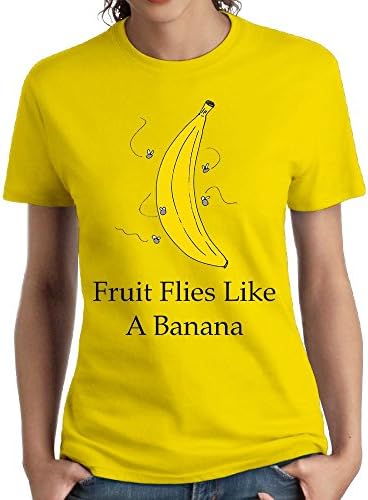 VVTV56E Fruit Flies Like A Banana Women Fashion Designed Short Sleeve Tee Shirt