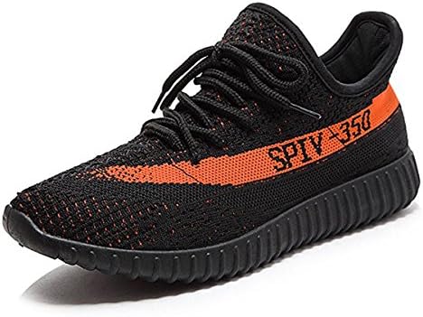 Stabonn Men Women Non Slip Running Breathable Sneakers Unisex Casual Workout Gym Tennis Shoes Blackorange 38