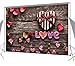 OUYIDA 7X5FT Valentine's Day Theme Pictorial Cloth Photography Background Computer-Printed Vinyl Backdrop TD58