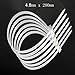 Nylon Cable Zip Ties, SOUBUN 200 Packs 8 Inch White Heavy Duty UV Resistant Self Locking Fasten Wrap Nylon Cable Ties, Outdoor Indoor Purpose（Wide 4.8mm）