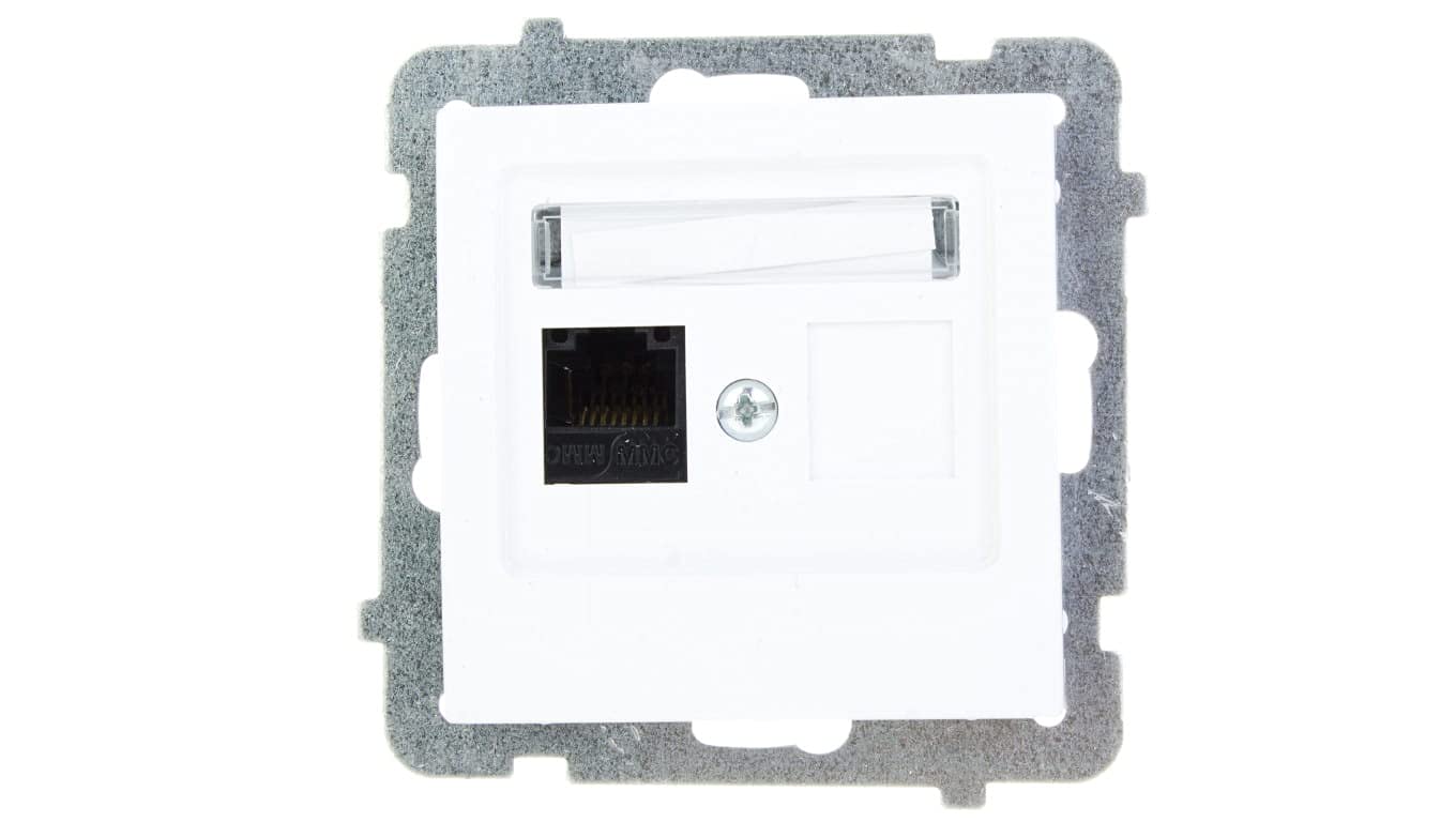 Ospel GPK-1G/K/m/00 Socket White IP20, 71 mm 33 mm 71 mm 58.5 g
